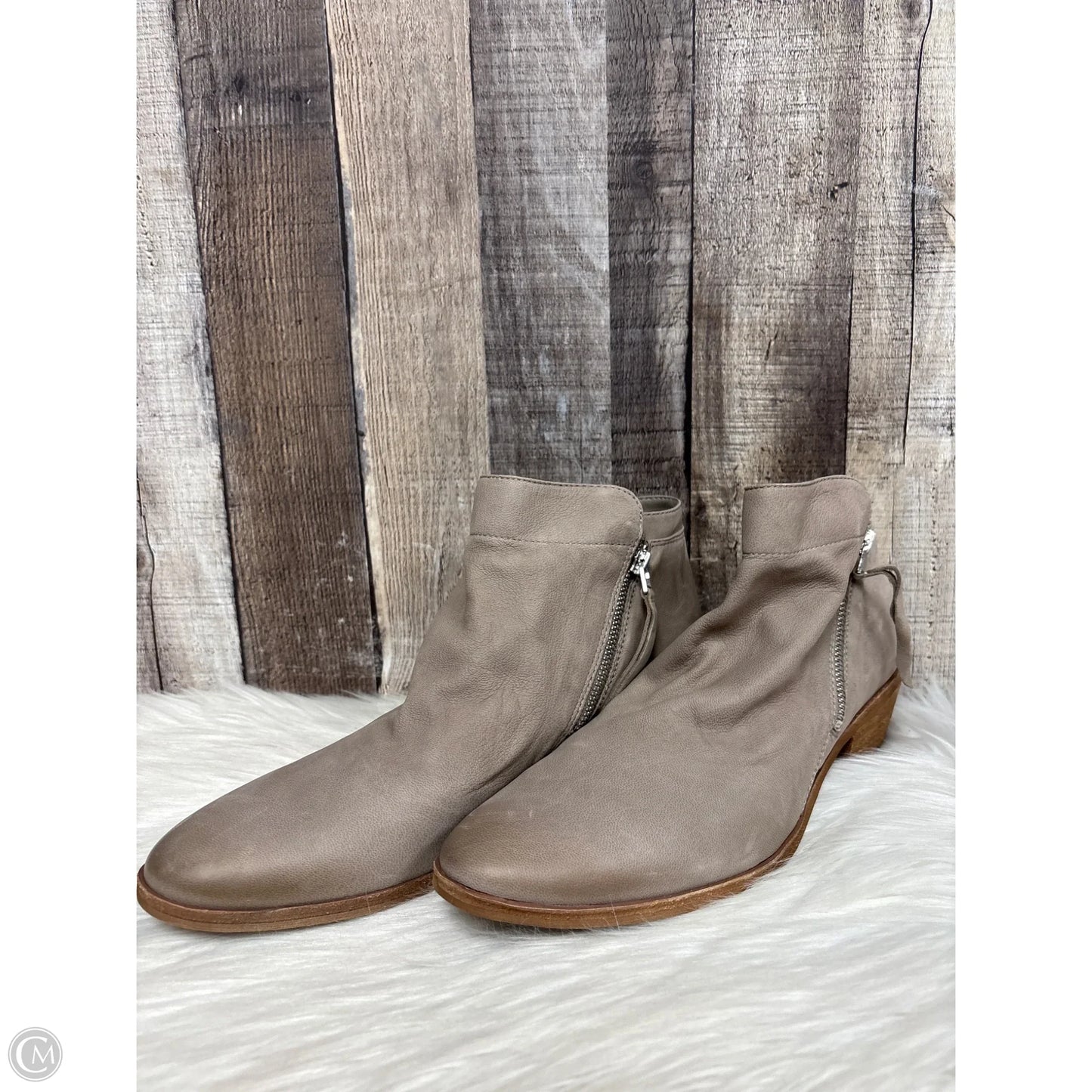 Boots Ankle Heels By Sam Edelman In Taupe, Size: 12