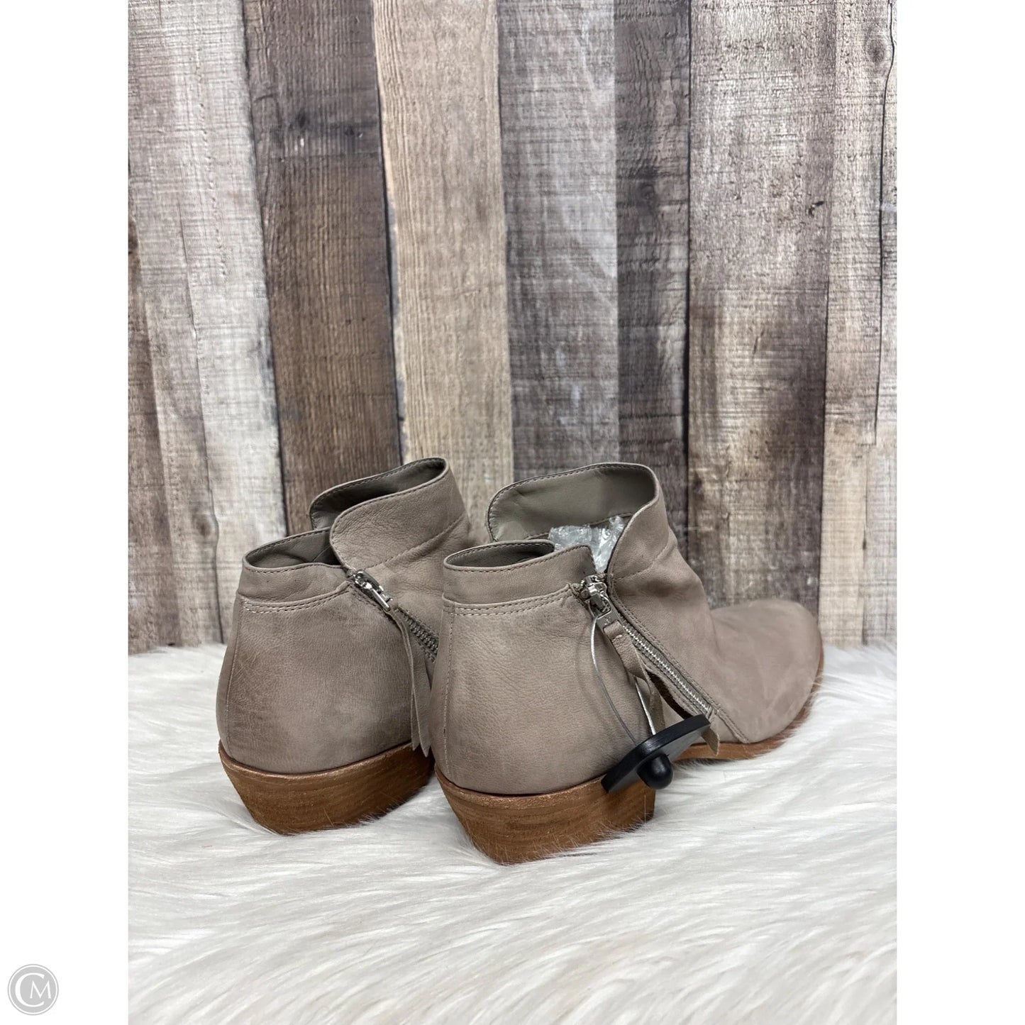 Boots Ankle Heels By Sam Edelman In Taupe, Size: 12