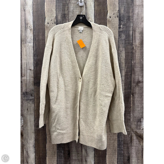 Sweater Cardigan By A New Day In Beige, Size: M