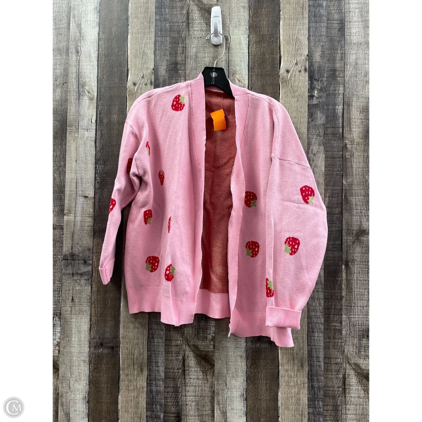 Sweater Cardigan By Cmf In Pink, Size: L