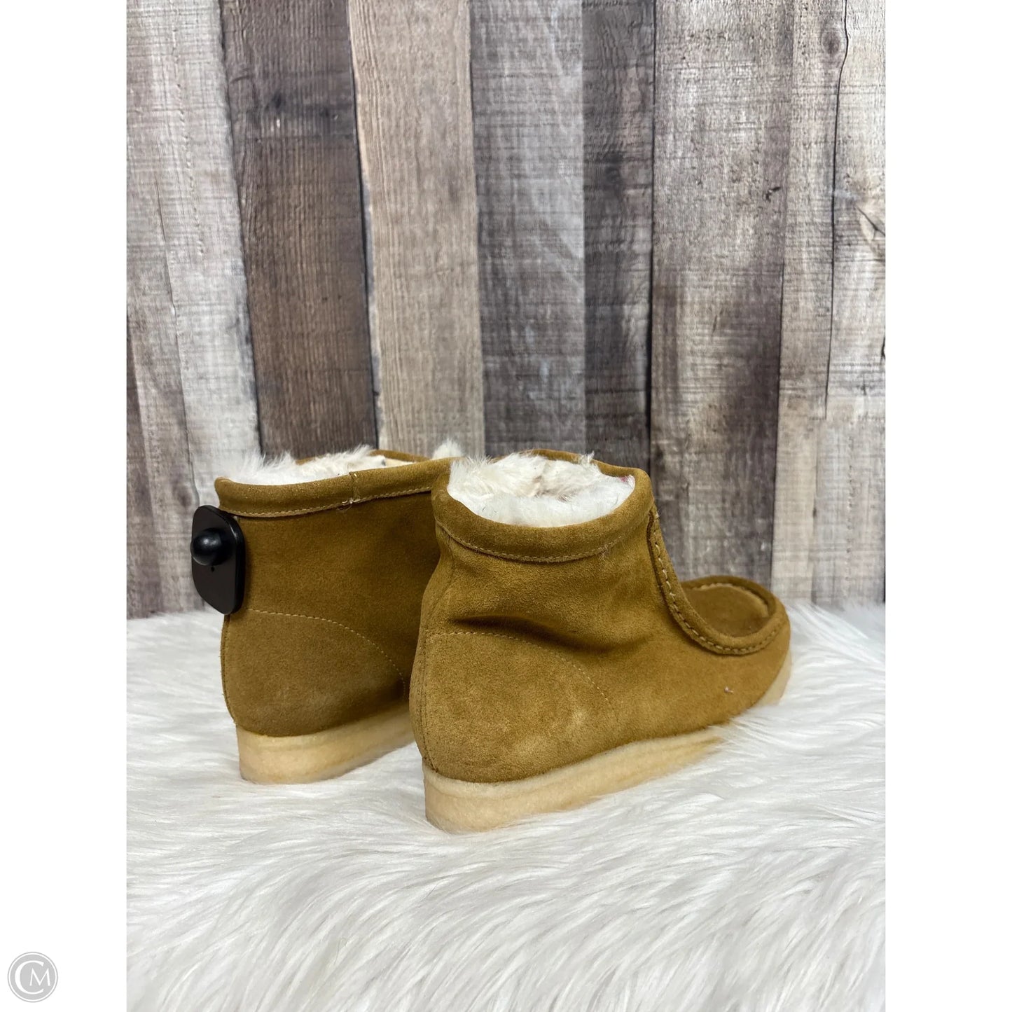 Boots Ankle Flats By Clarks In Brown, Size: 7.5