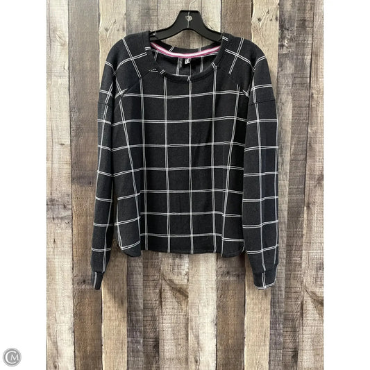 Top Long Sleeve By Kensie In Black & White, Size: M