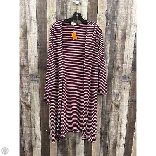 Cardigan By Discreet Wear In Striped Pattern, Size: 2x