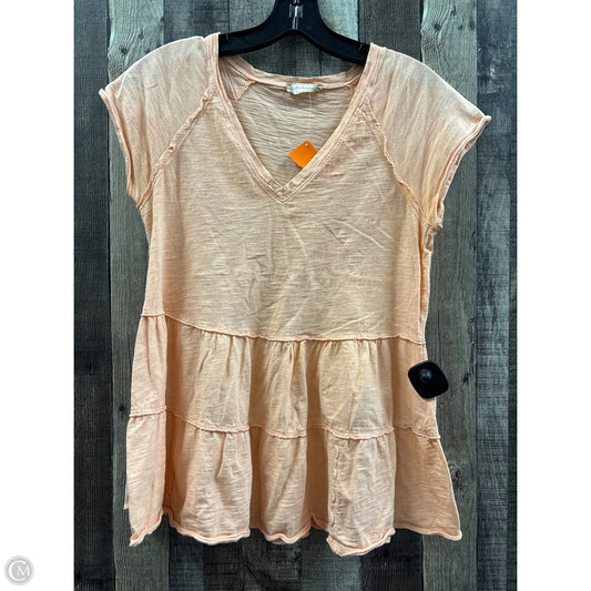 Top Short Sleeve By Altard State In Peach, Size: S