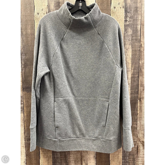 Sweatshirt Collar By Fabletics In Grey & Orange, Size: L