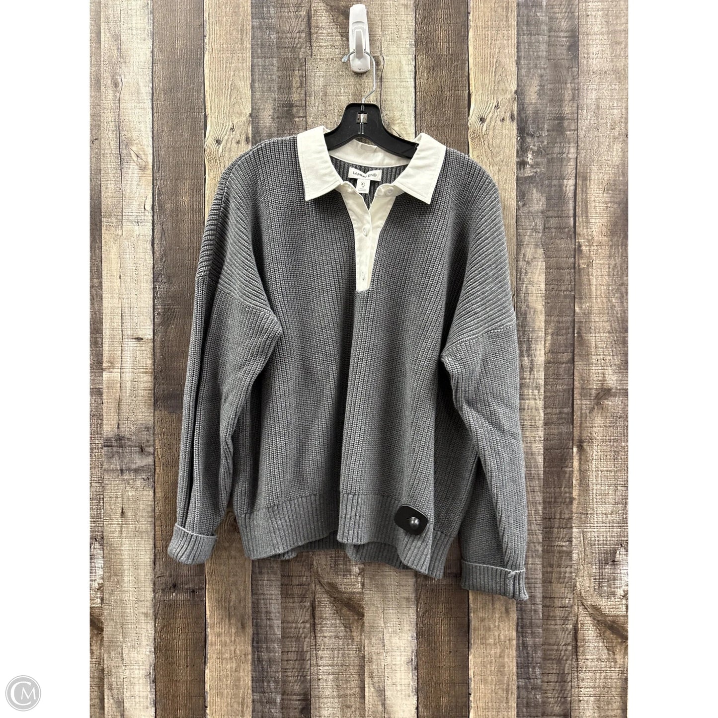 Sweater By Lands End In Grey, Size: Xl