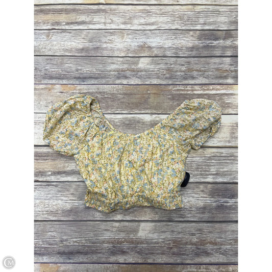 Top Short Sleeve By American Eagle In Floral Print, Size: Xs