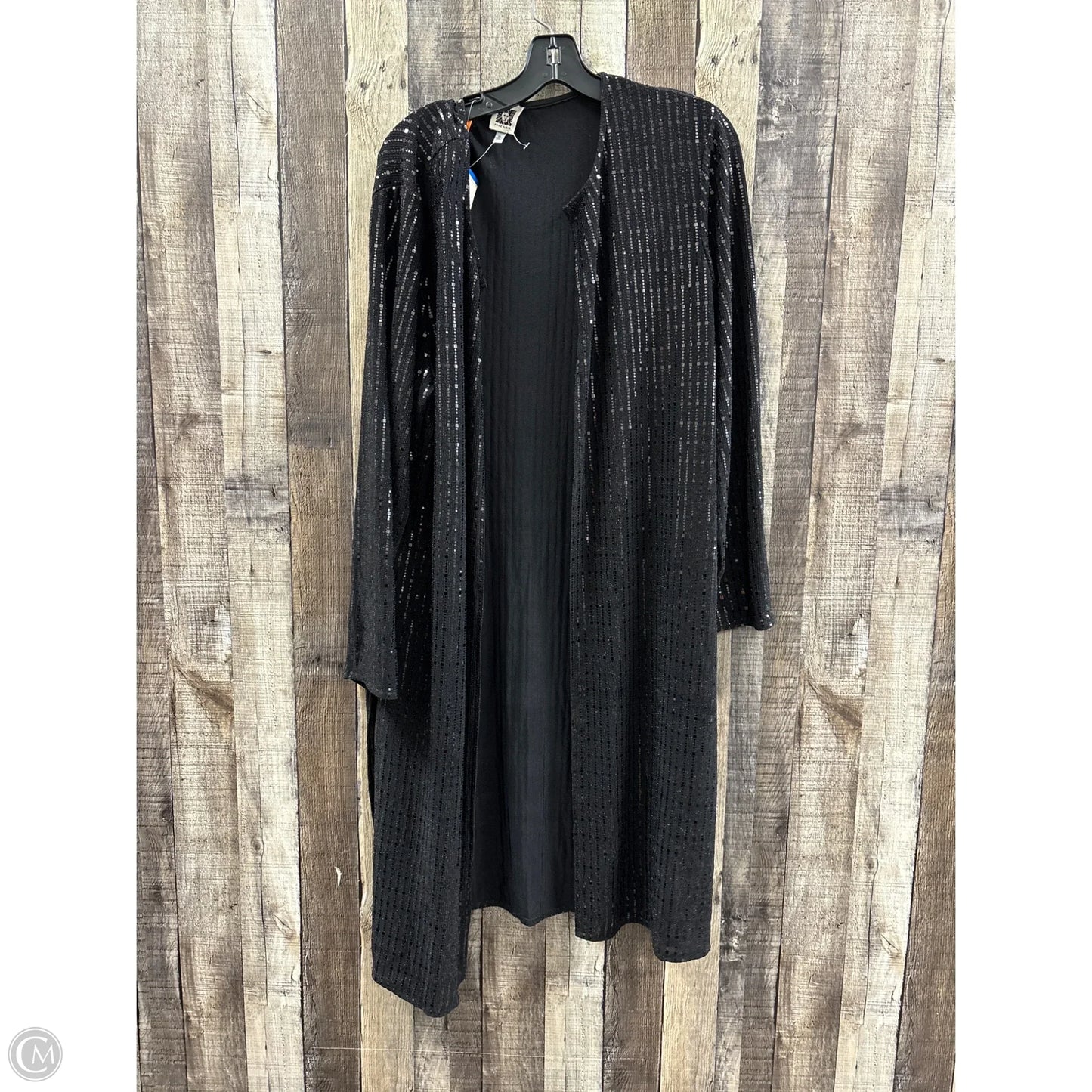 Cardigan By Anne Klein In Black, Size: Xl