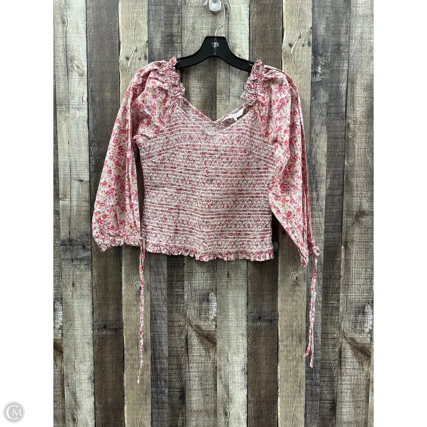 Top Long Sleeve By Cme In Pink, Size: S
