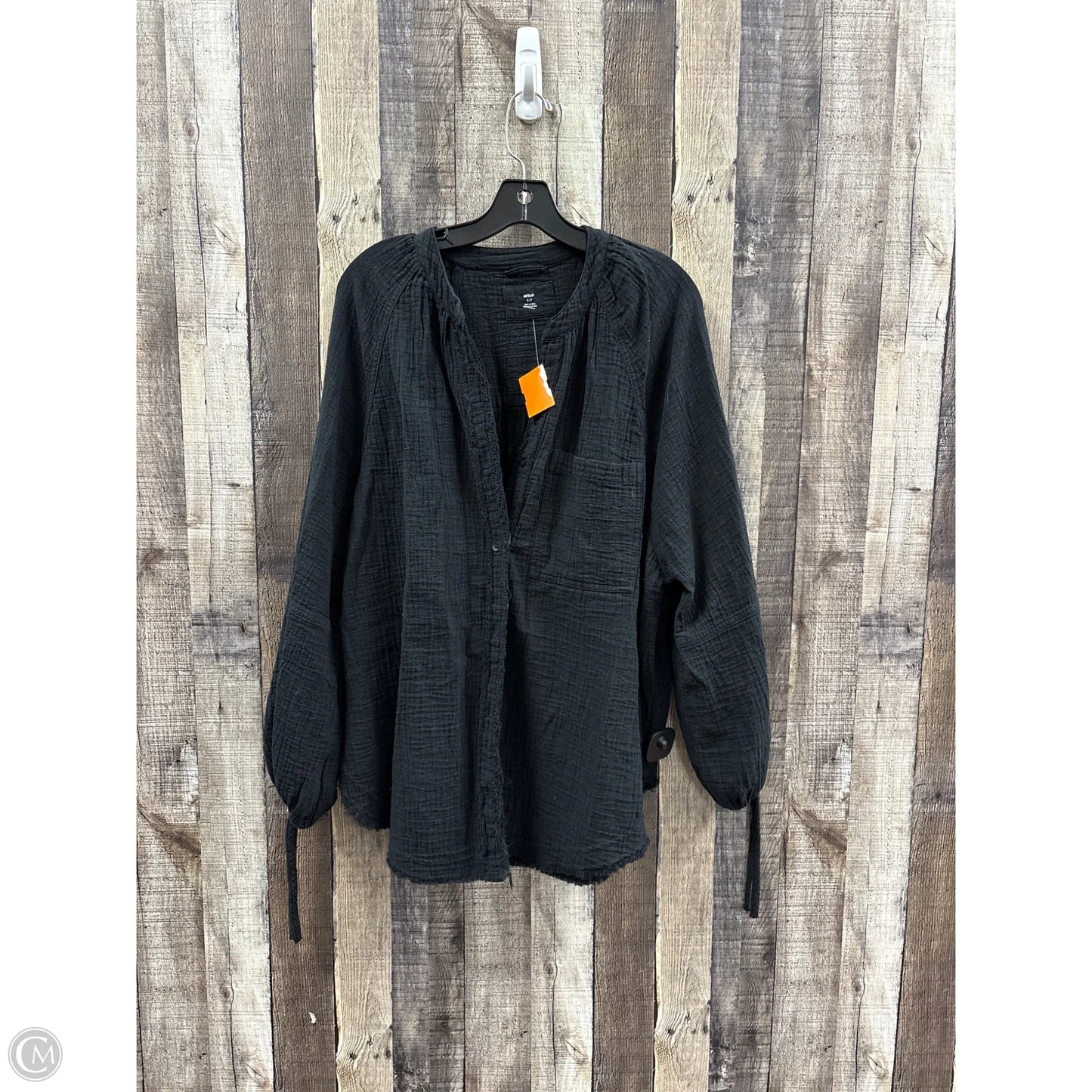 Top Long Sleeve By Aerie In Black, Size: S