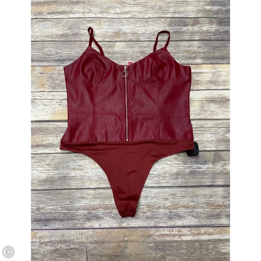 Bodysuit By Guess In Red, Size: Xl
