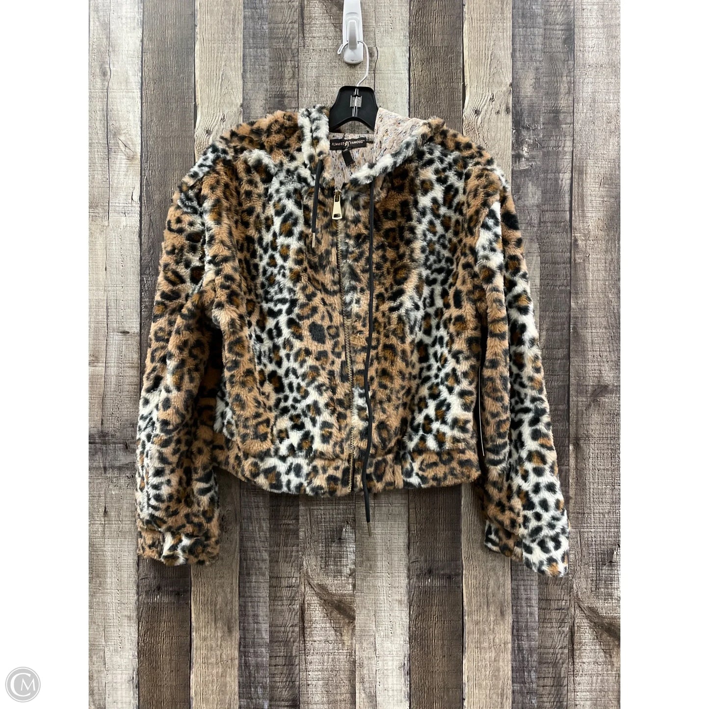 Jacket Faux Fur & Sherpa By Almost Famous In Animal Print, Size: M