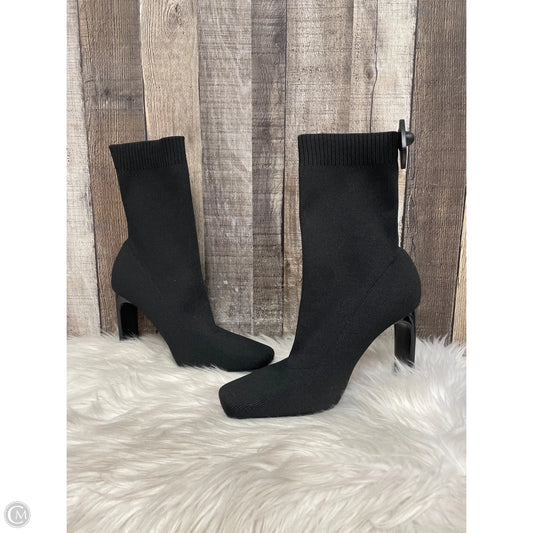 Boots Mid-calf Heels By Zara In Black, Size: 9