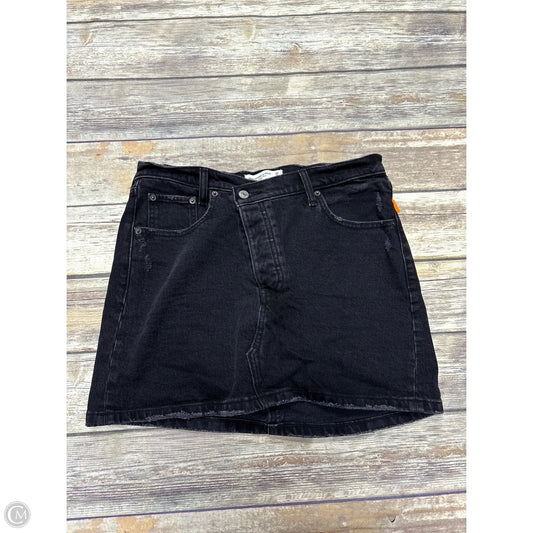 Skirt Midi By Abercrombie And Fitch In Black Denim, Size: 8