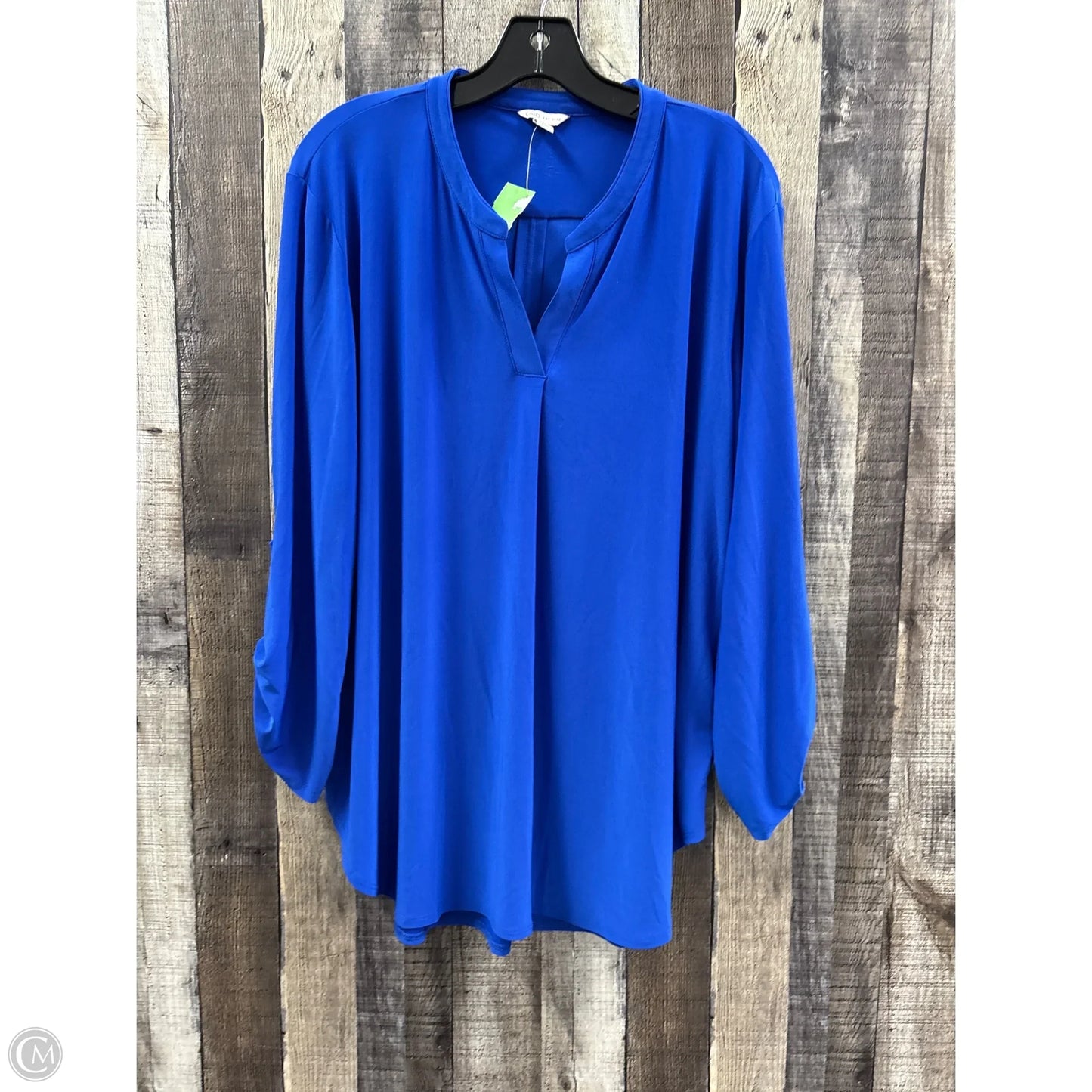 Top Long Sleeve By Cato In Blue, Size: Xl