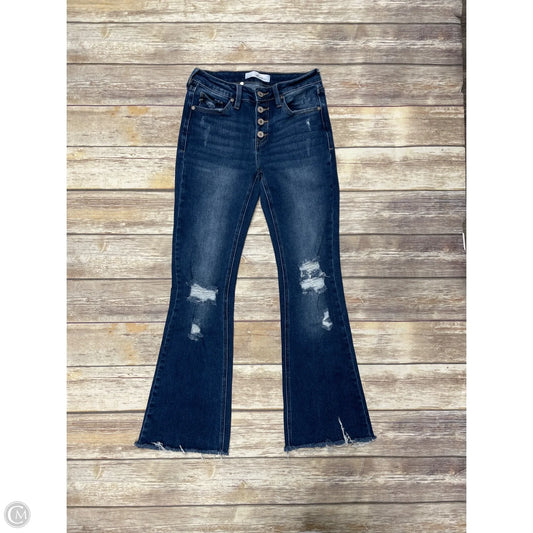 Jeans Flared By Kancan In Blue Denim, Size: 2