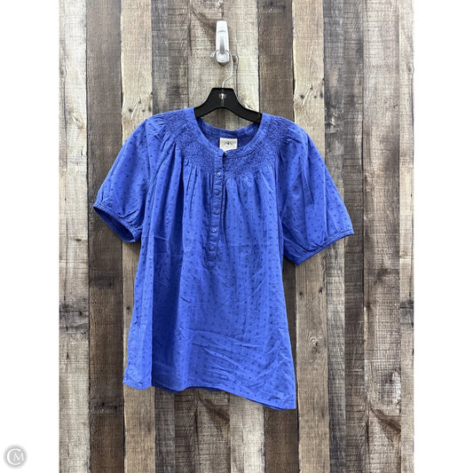 Top Short Sleeve By St Johns Bay In Purple, Size: L