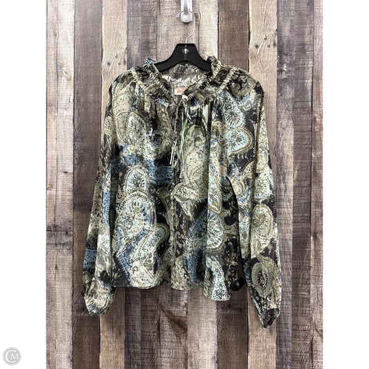 Top Long Sleeve By Philosophy In Green, Size: M