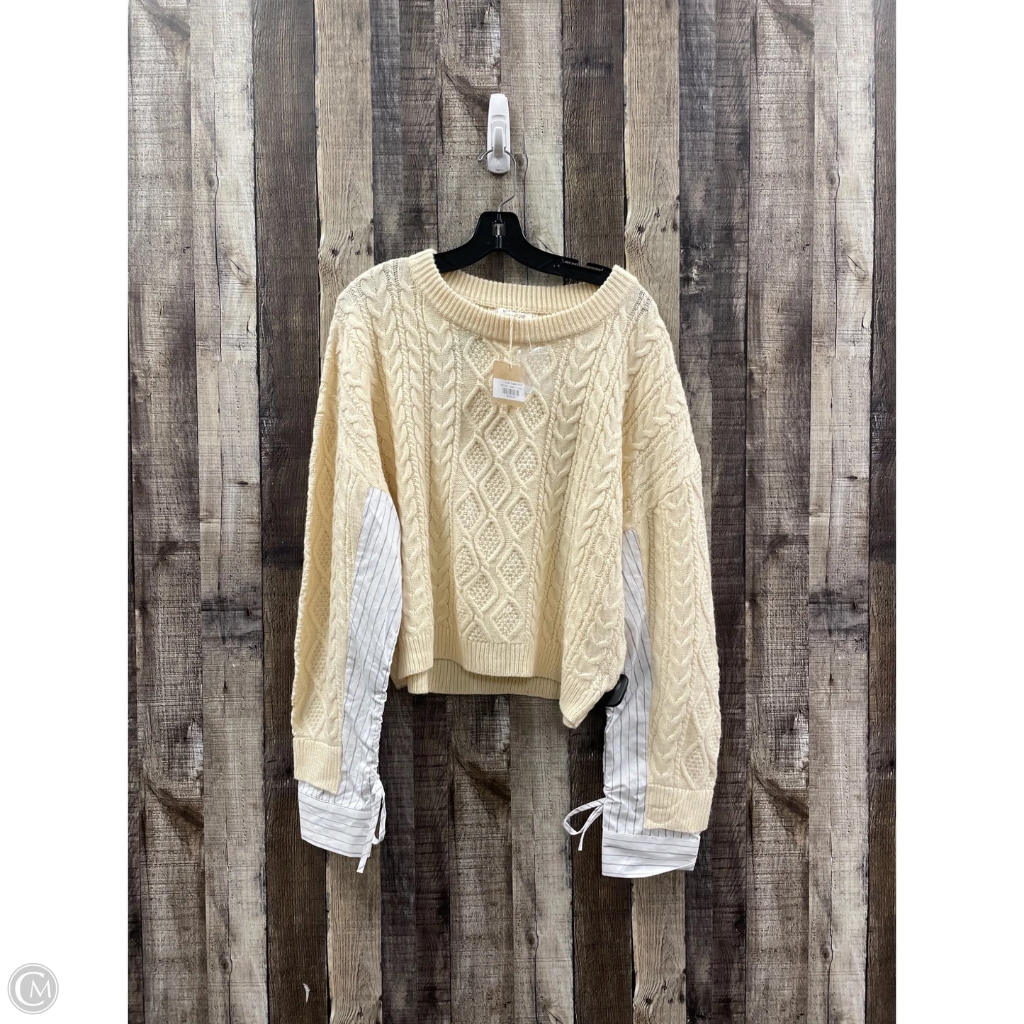 Sweater By Blu Pepper In Beige, Size: L
