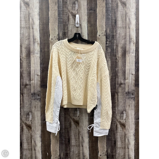 Sweater By Blu Pepper In Beige, Size: L