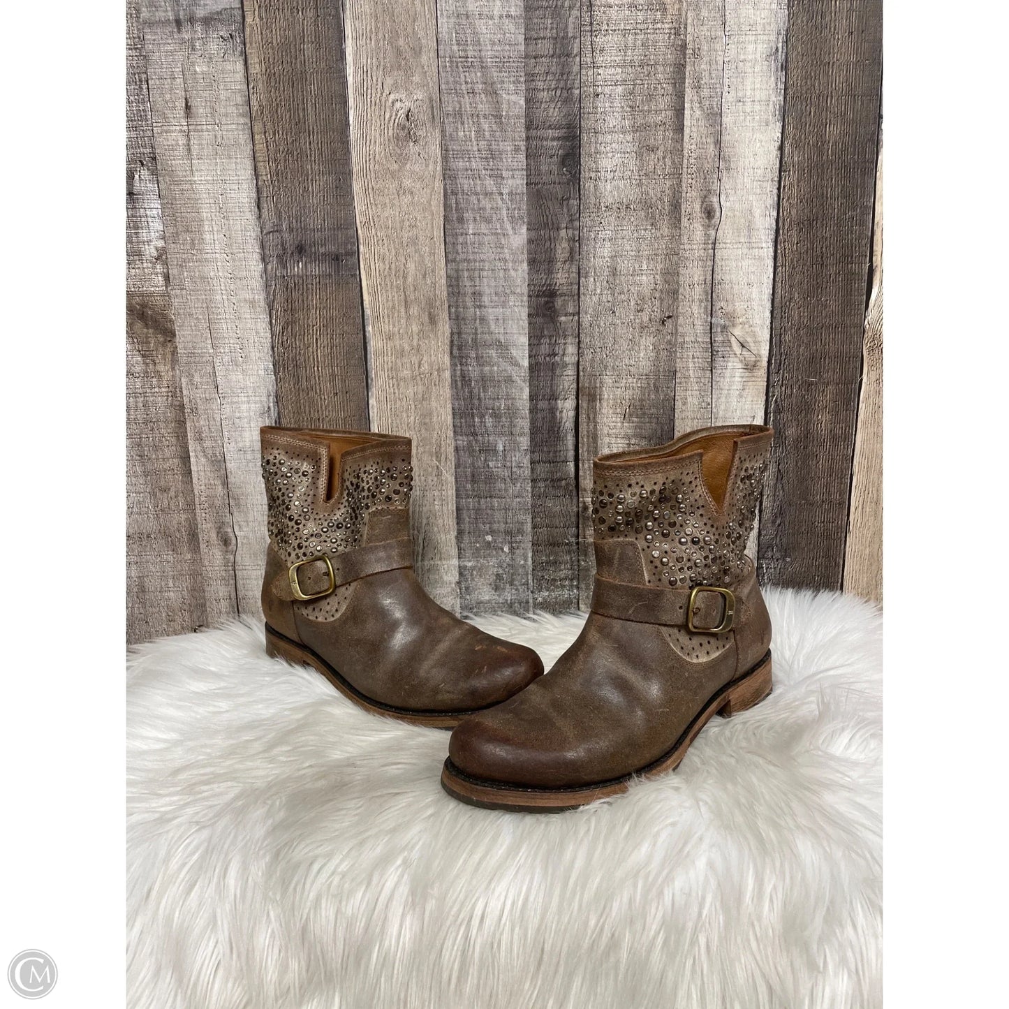 Boots Designer By Frye In Brown, Size: 11