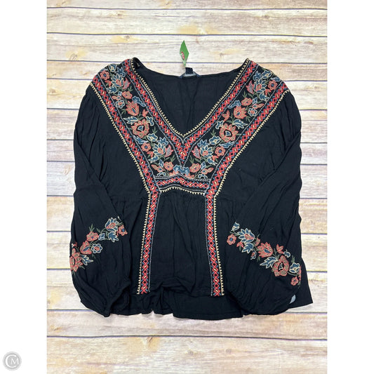 Top Long Sleeve By American Eagle In Black, Size: M