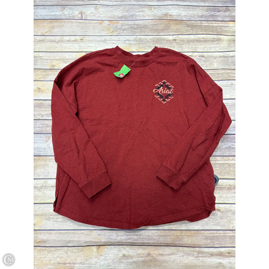 Top Long Sleeve Basic By Ariat In Maroon, Size: M