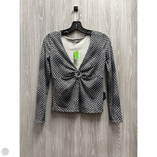 Top Long Sleeve By Urban Outfitters In Black & White, Size: S