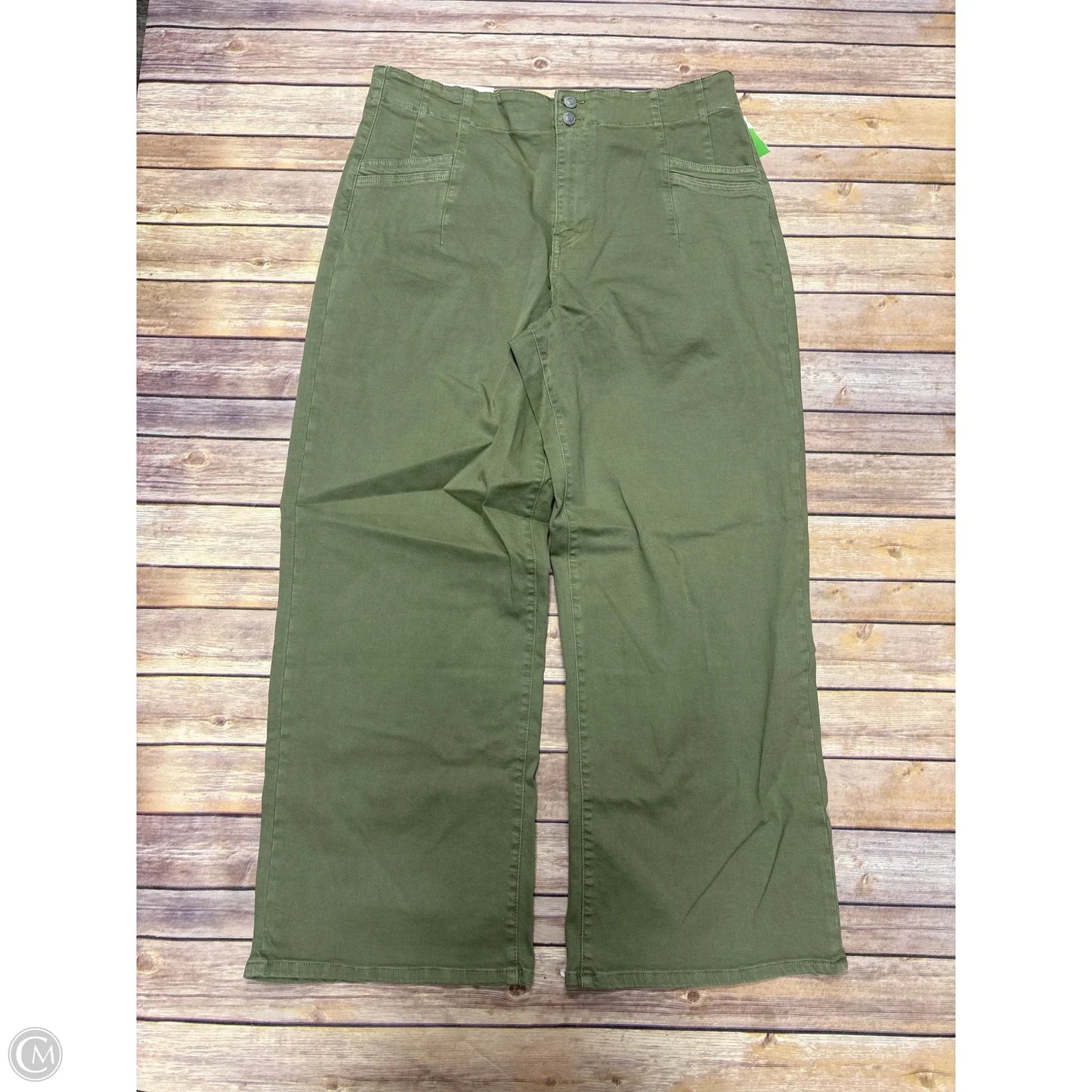Pants Wide Leg By Micas In Green, Size: 18
