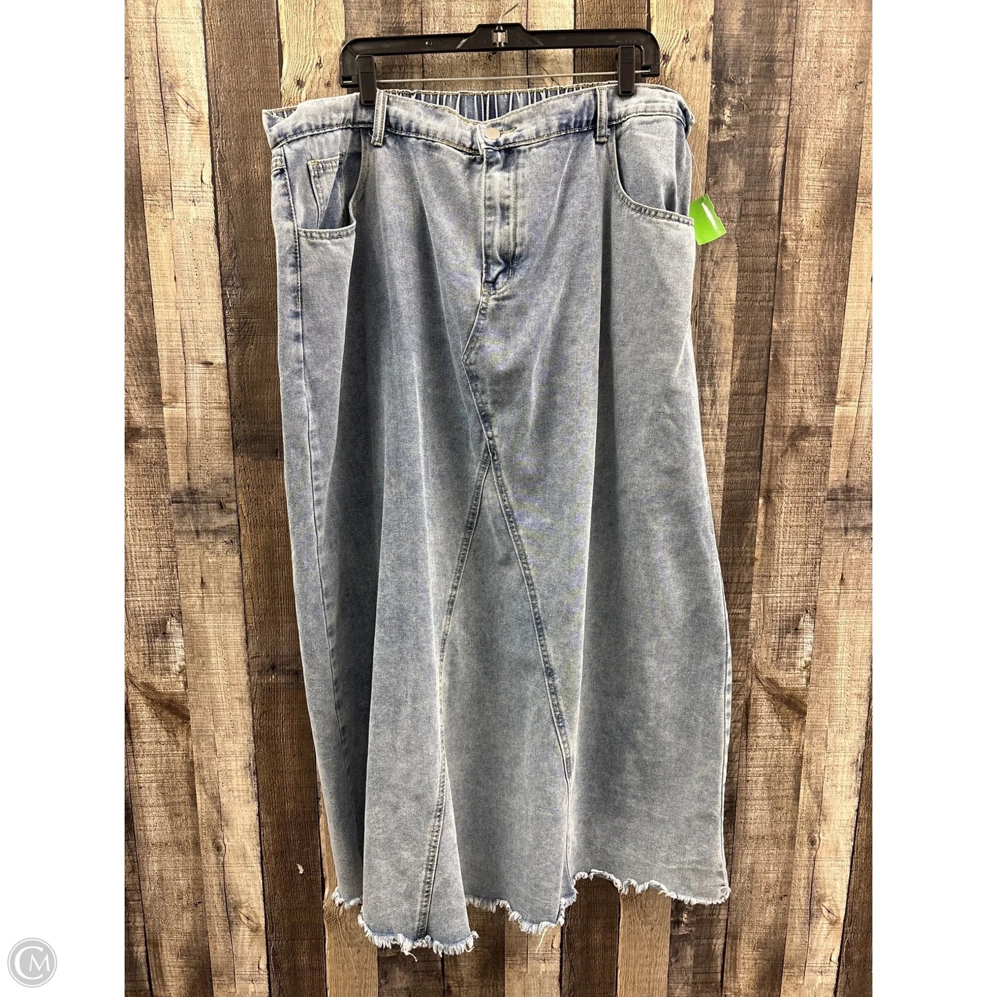 Skirt Maxi By Cmf In Blue Denim, Size: 3x