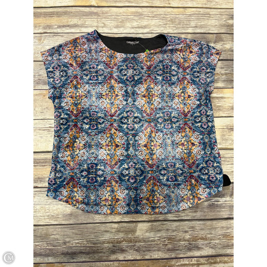 Top Short Sleeve By Coldwater Creek In Multi-colored, Size: L