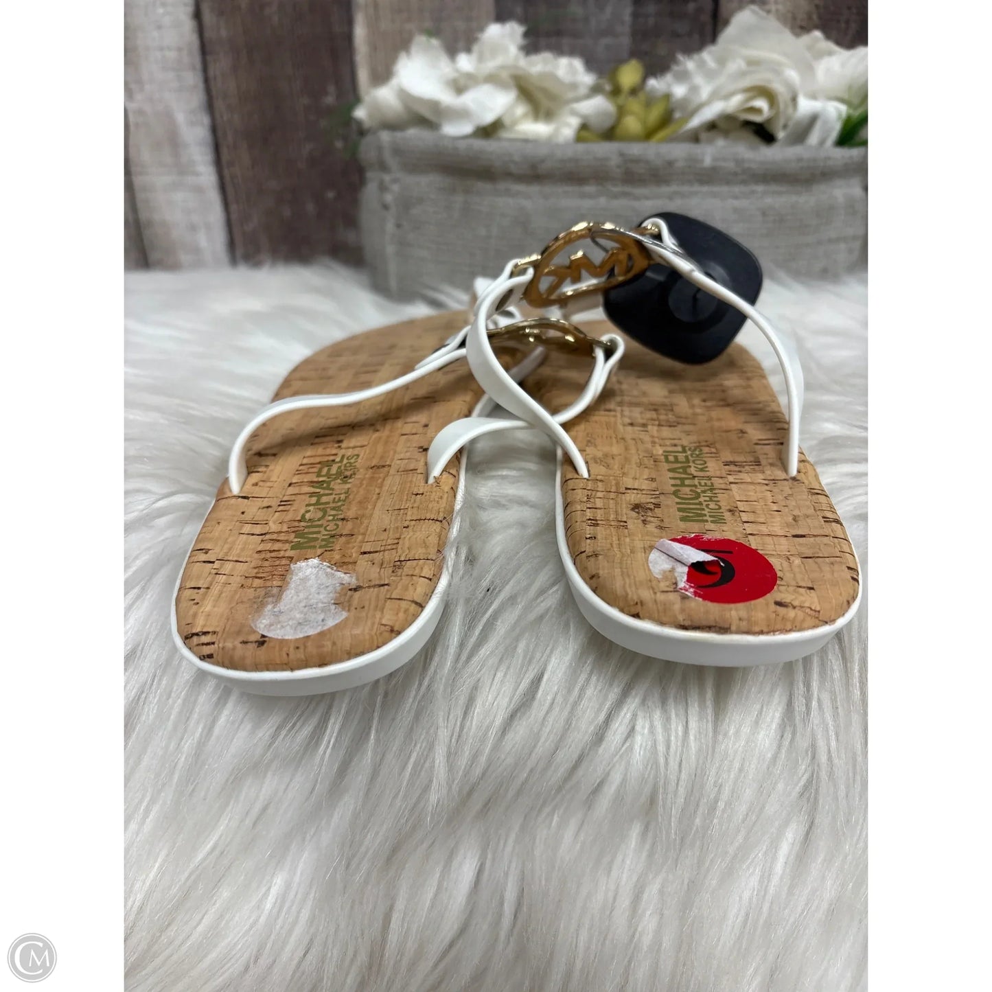 Sandals Flats By Michael By Michael Kors In White, Size: 6