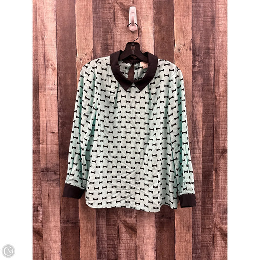 Top Long Sleeve Designer By Kate Spade In Green, Size: S