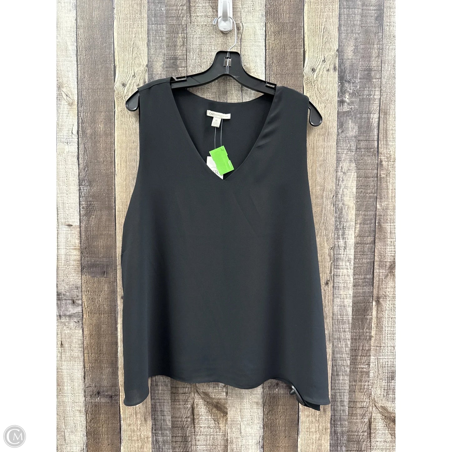 Top Sleeveless By Cato In Black, Size: Xl