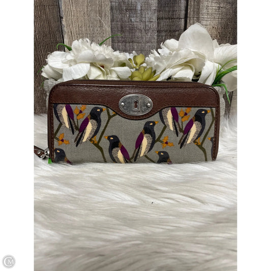 Wallet Leather By Fossil, Size: Medium