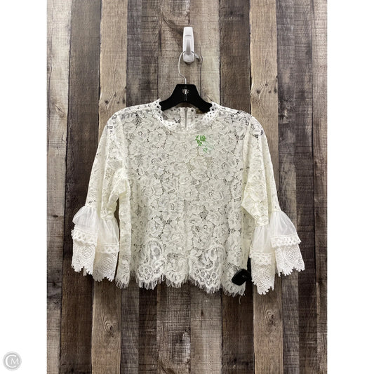 Top Long Sleeve By Hayden Harnett In White, Size: L