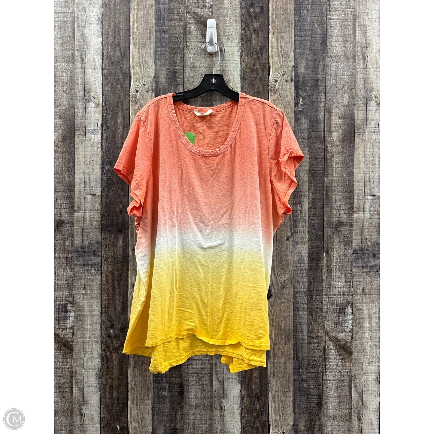 Top Short Sleeve By Terra & Sky In Tie Dye Print, Size: 3x