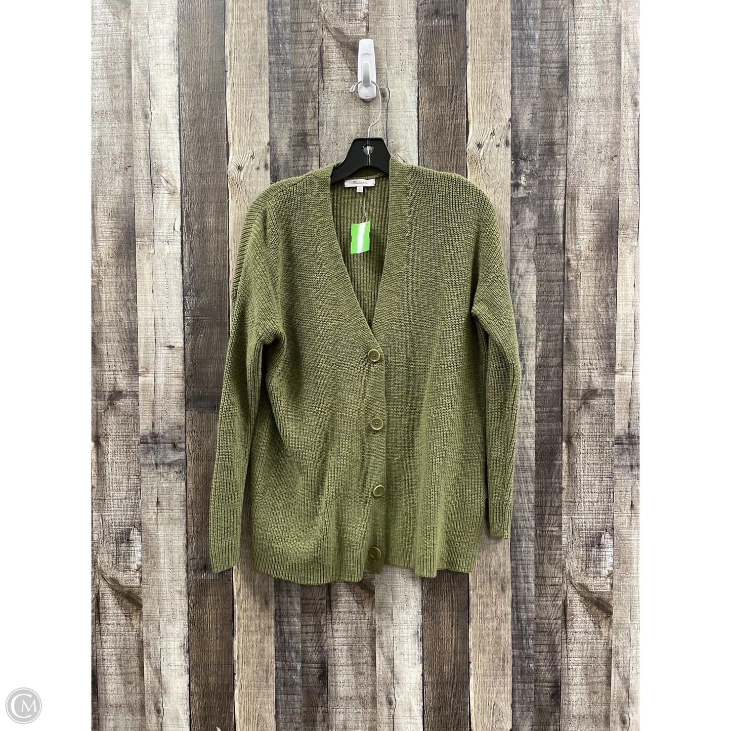 Sweater Cardigan By Madewell In Green, Size: Xs