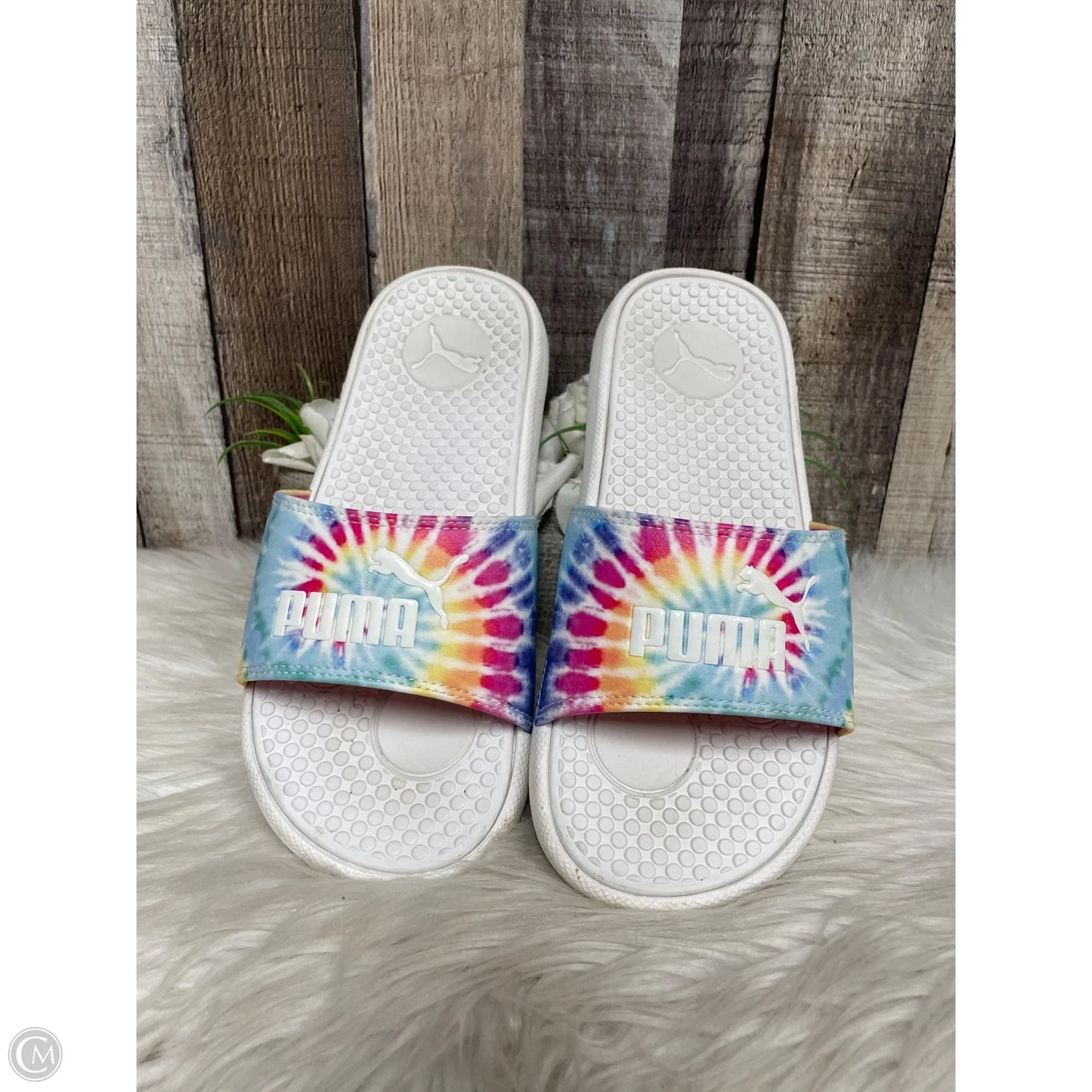 Sandals Sport By Puma In Rainbow Print, Size: 8
