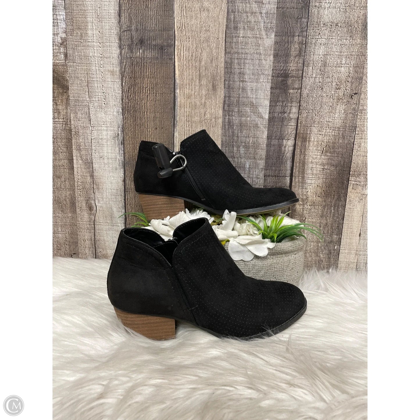 Boots Ankle Heels By Life Stride In Black, Size: 7