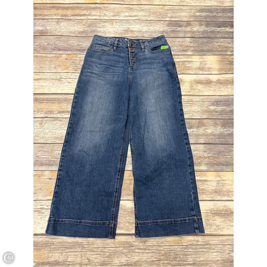 Jeans Wide Leg By Time And Tru In Blue Denim, Size: 6