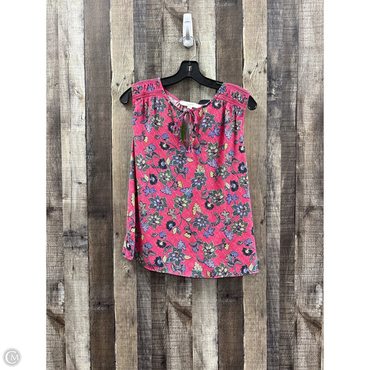 Top Sleeveless By Loft In Pink, Size: S