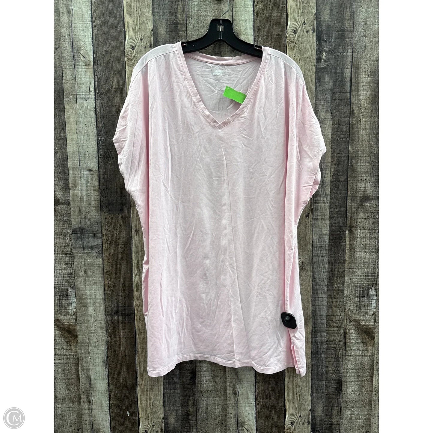 Top Sleeveless Basic By Lands End In Pink, Size: 3x