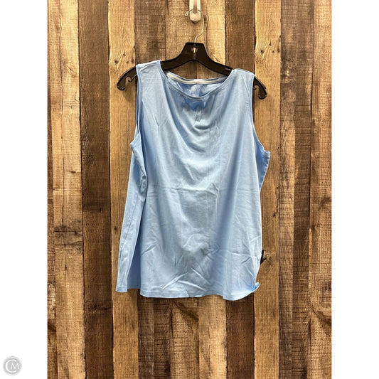 Top Sleeveless Basic By Talbots In Blue, Size: 2x