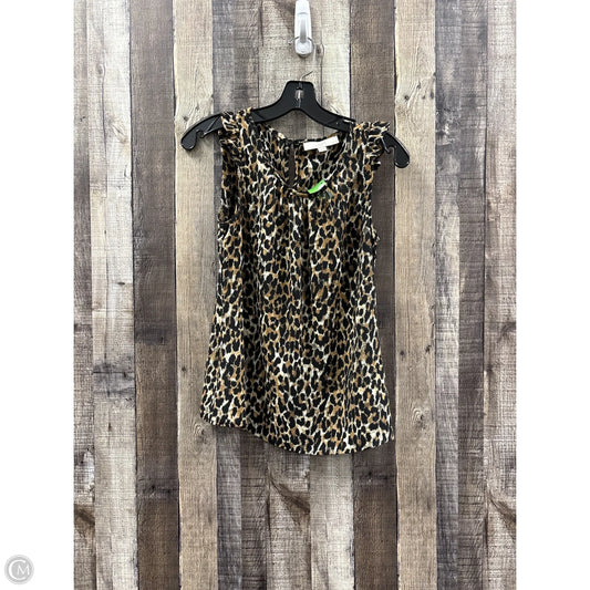 Top Sleeveless By Loft In Animal Print, Size: Sp