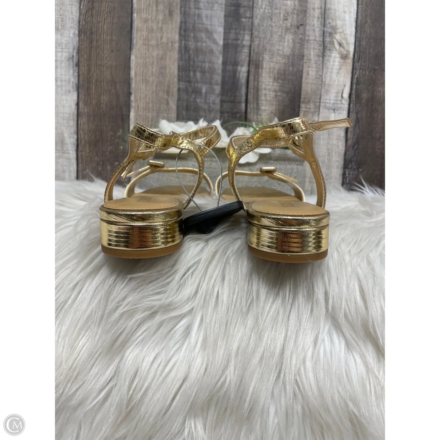 Sandals Flats By J. Crew In Gold, Size: 9