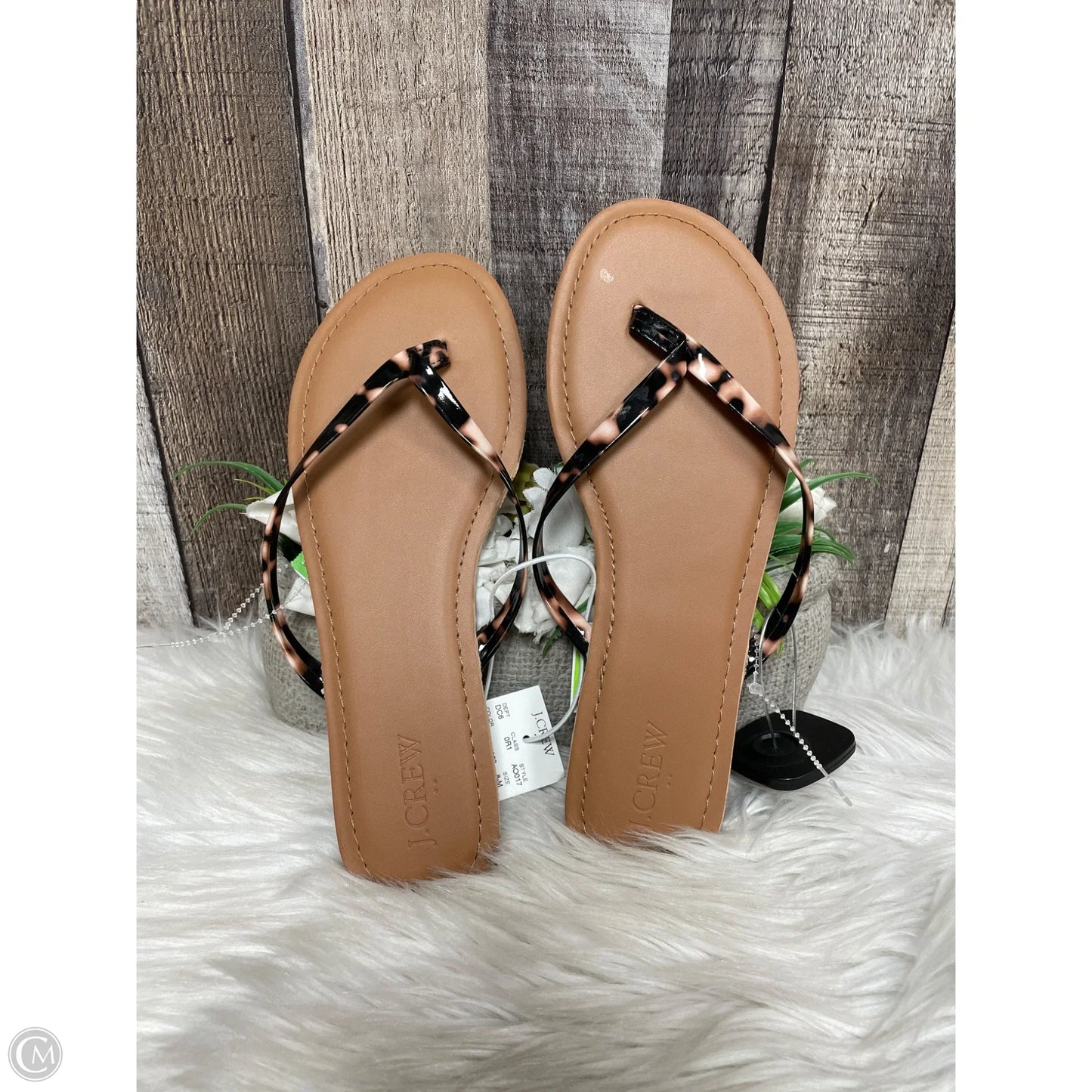 Sandals Flats By J. Crew In Animal Print, Size: 8