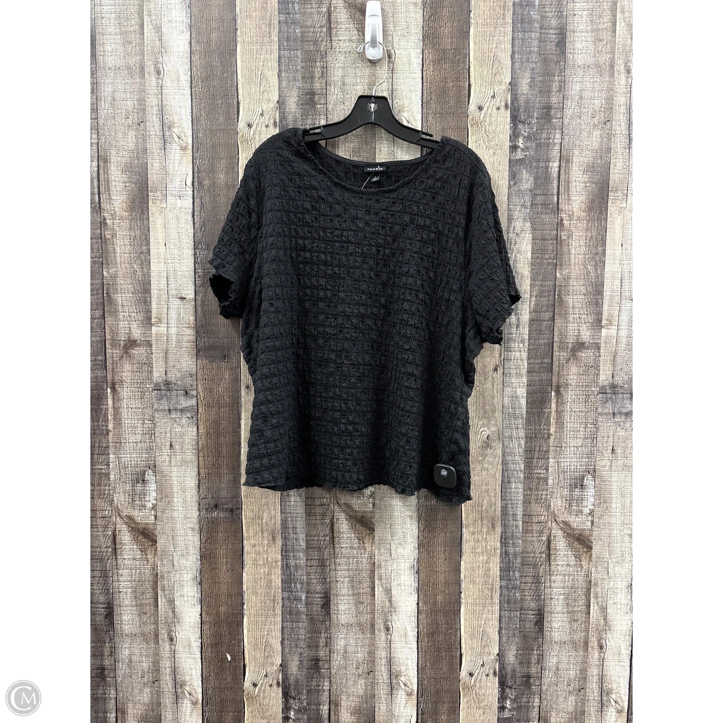 Top Short Sleeve By Torrid In Black, Size: 3x