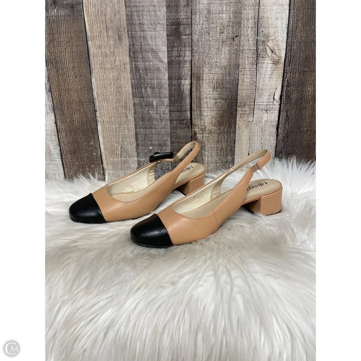 Shoes Heels Block By Life Stride In Black & Tan, Size: 8