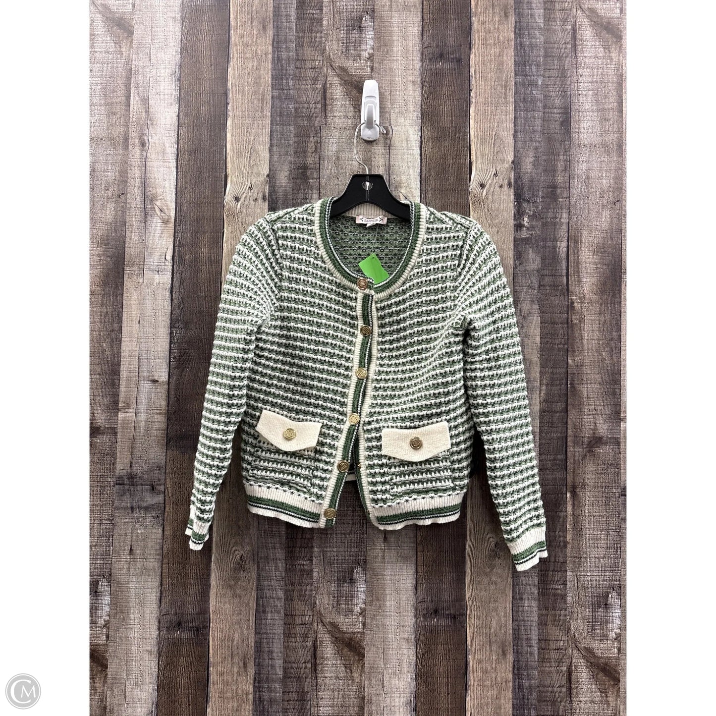 Sweatshirt Collar By Nanette By Nanette Lepore In Green & White, Size: Xs